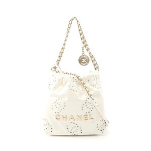 Chanel Shoulder Bag Leather White